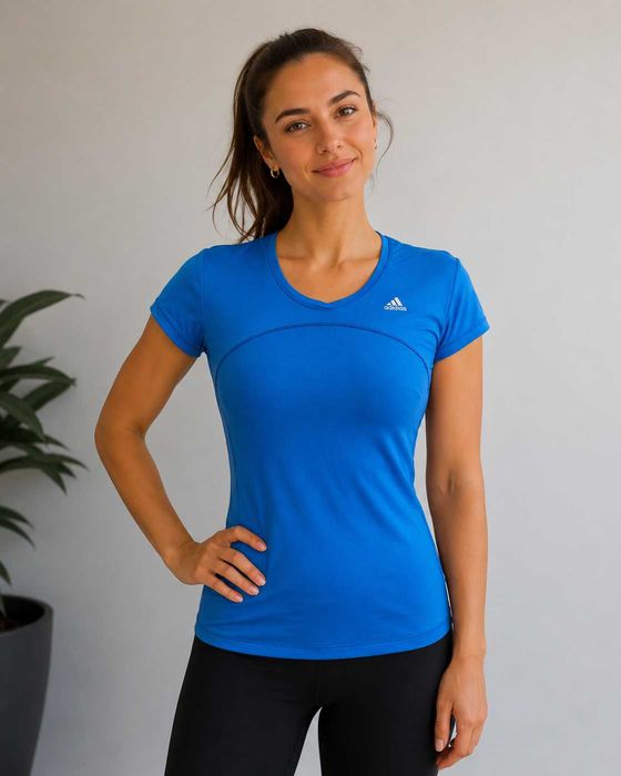 Koszulka Niebieska Adidas Climacool S 36 Sportowa Bluzka
