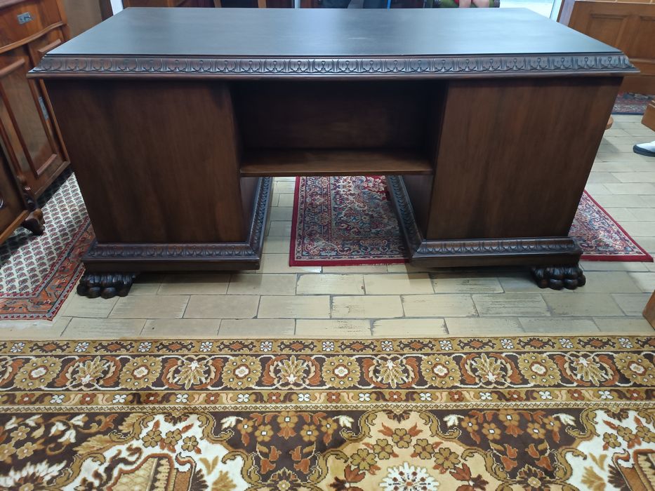 Biurko na lwich łapach antyk dwustronne