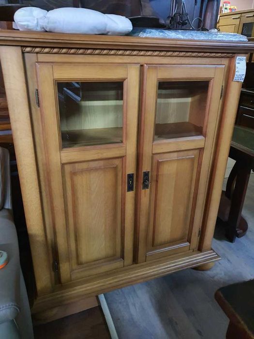 Komoda witryna drewniana dębowa okucia rzeźbiona solidna FV DOWÓZ