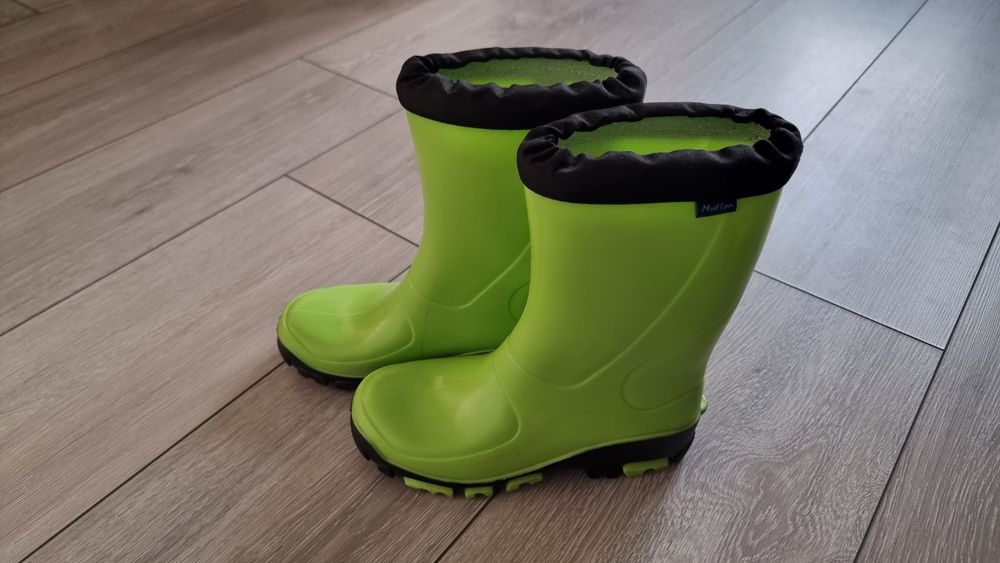 33/34 Muflon kalosze seledynowe zielone wkładka 21,5 cm