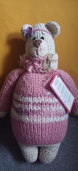 Maskotka na szydełku Miś