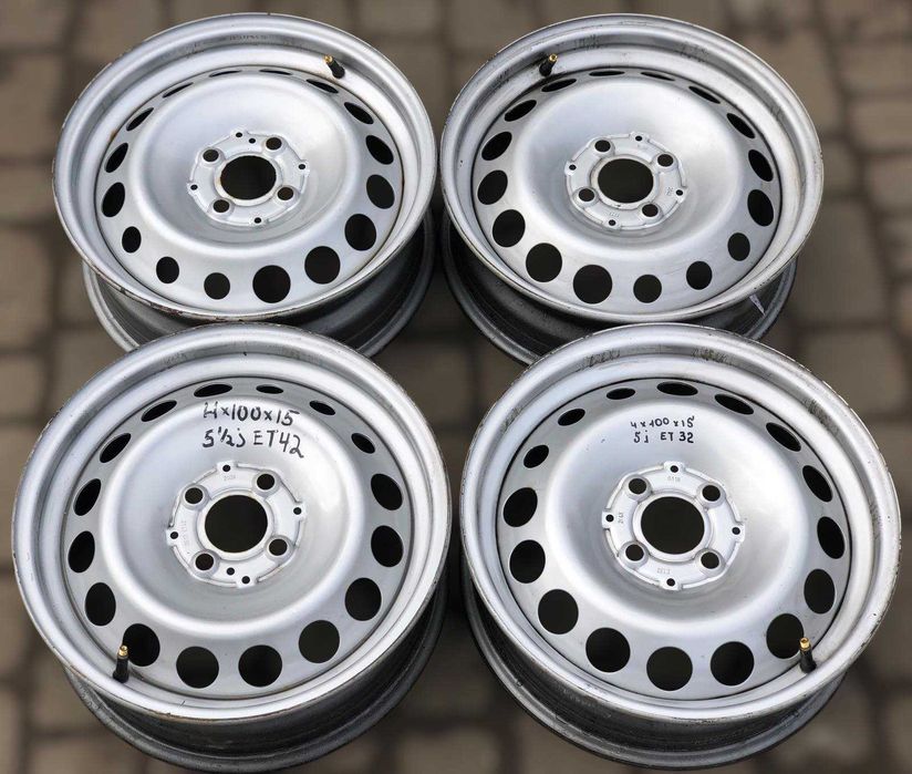 Різноширокі  диски 4 100 5J ET32 5.5J ET42 R15 Smart Forfour / Fortwo