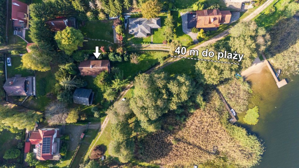 Mazurski dom z bezpośrednim dostępem do jeziora przy lesie