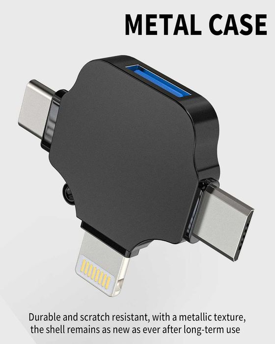 Adapter 3 W 1USB USB C Lightning Micro USB do USB-A OTG 3.0