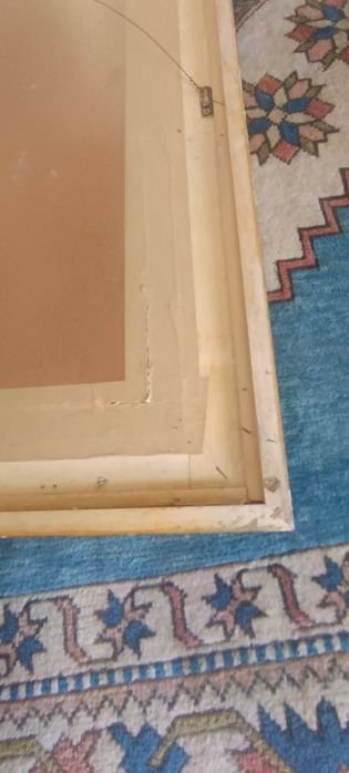 Espelho Grande Barroco 96x76cm - Madeira Maciça Talhada à Mão Dourada