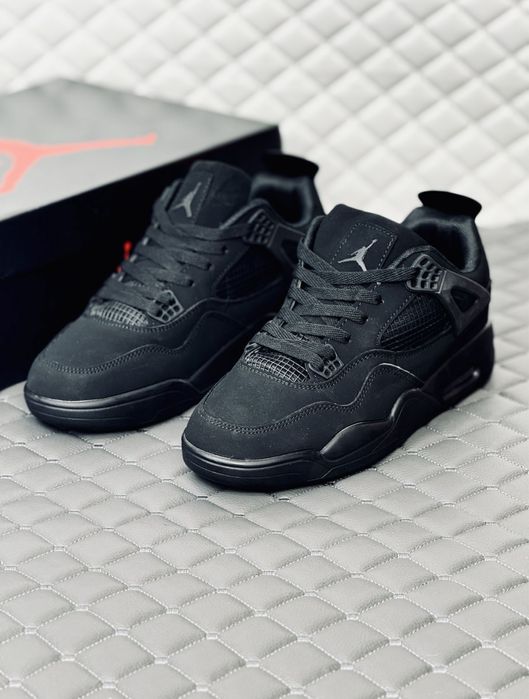 Nike Air Retro Jordan 4 black kat кроссовки женские джордан 4