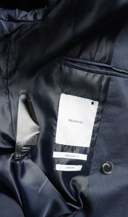 Garnitur Dwurzędowy Reserved Rozmiar M (XL) Kolor Granatowy