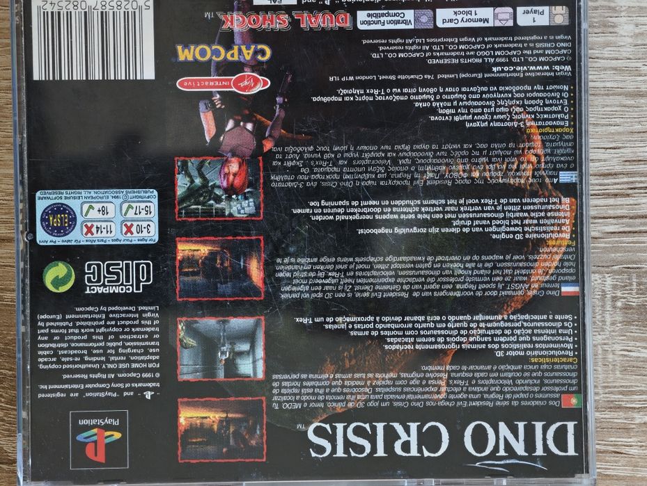Dino Crisis PS1 PAL, oryginał, pudełko