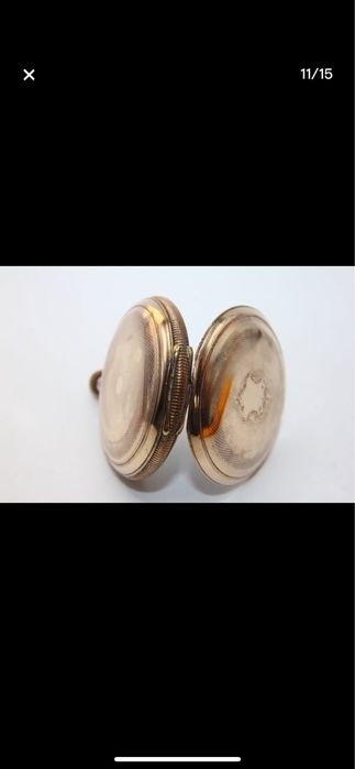 Relógio de bolso banhado a ouro “The Vigilant” Savonette Gold Double