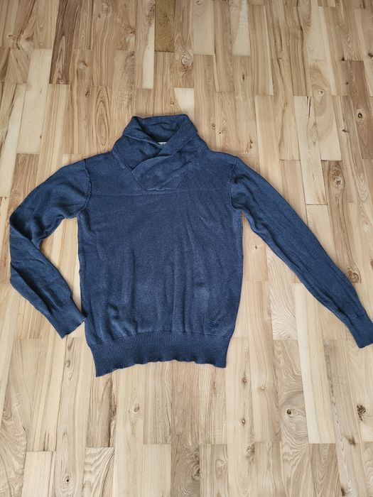 Świetny sweter męski Crosshatch z kołnierzem