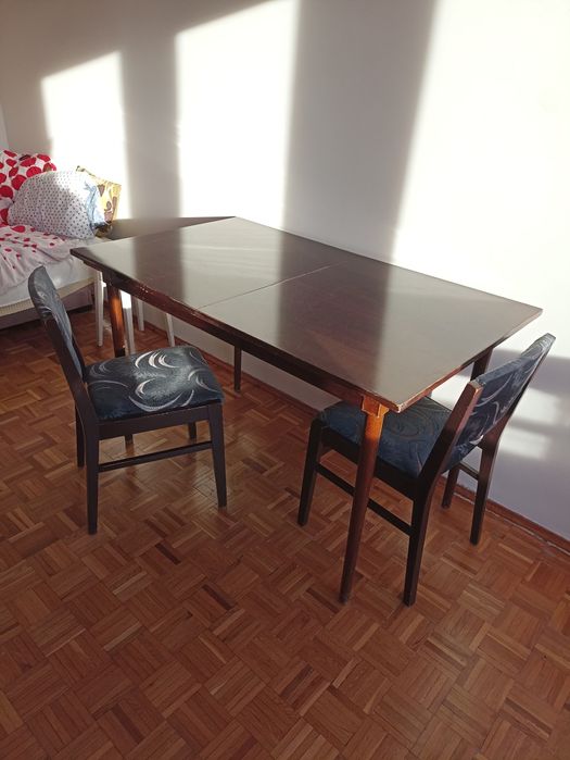 Stół+5 krzeseł 70's design PRL