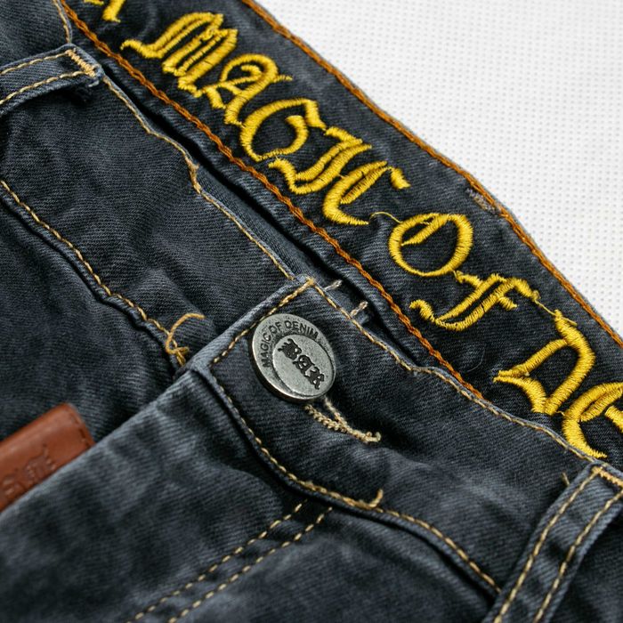 Spodnie jeansowe Bar Magic of Denim M niski stan drip