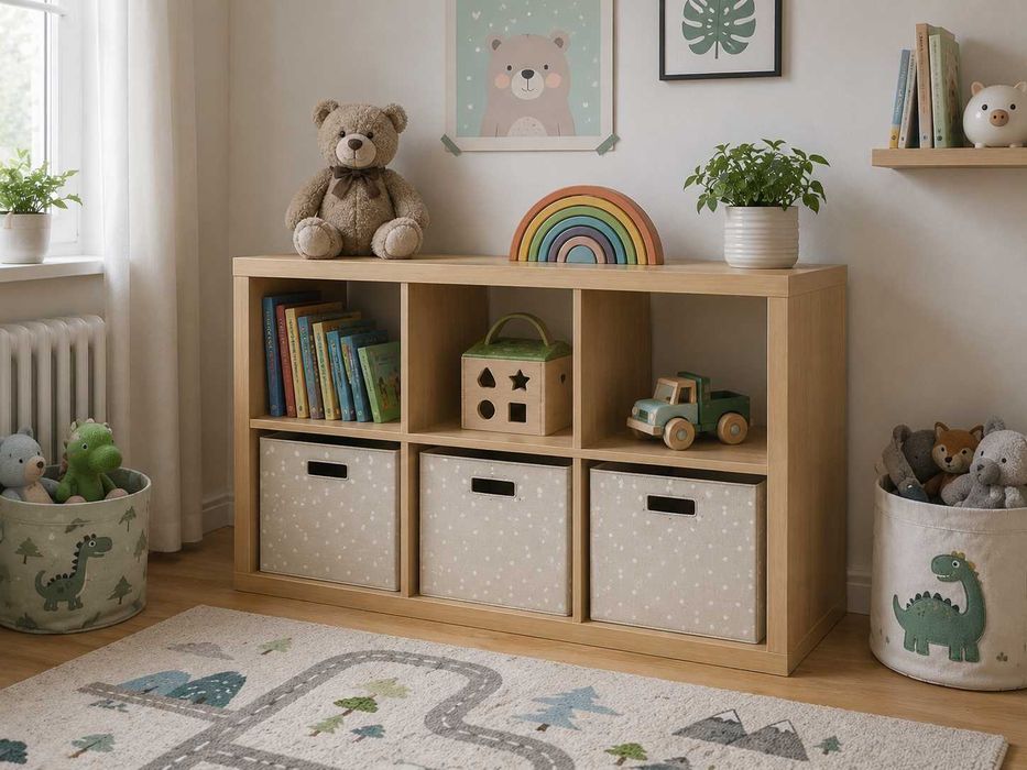 Regał otwarty , półki Ikea Kallax kolor buk  112x77x39