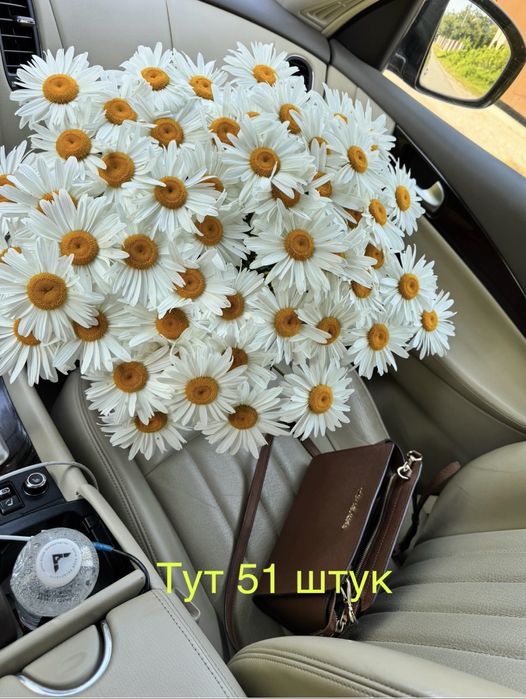 Ромашки великими букетами або оптом