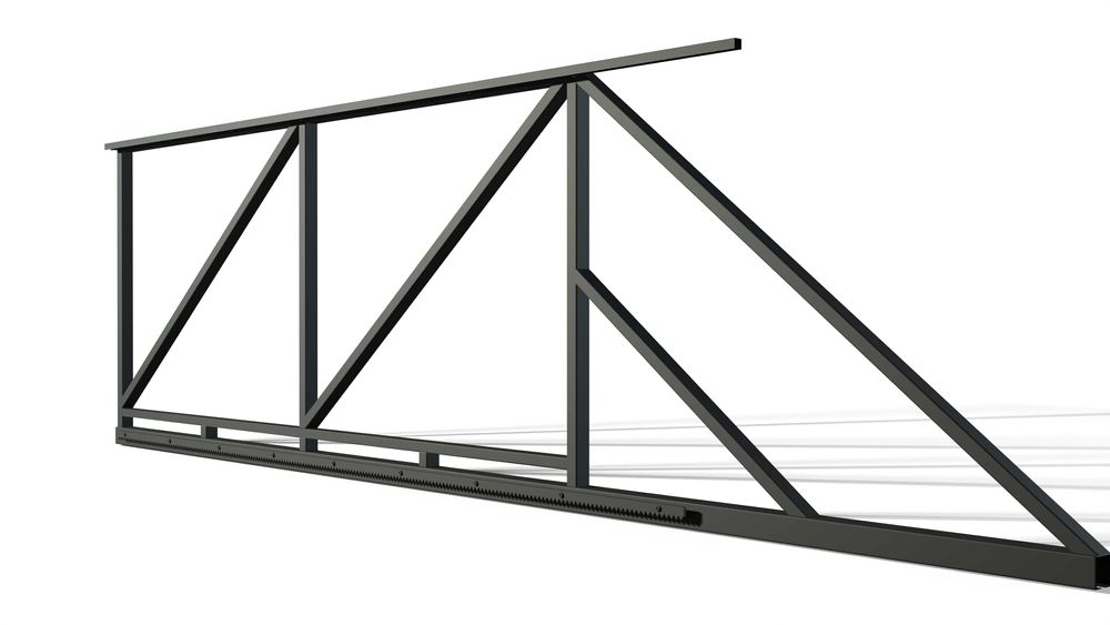 BRAMA PRZESUWNA rama SAM wypełnij MALOWANA proszkowo RAL