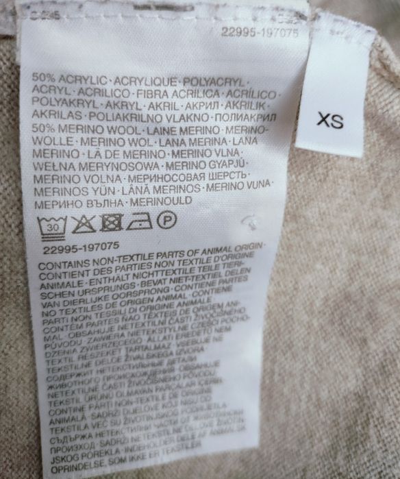 Wełniany półgolf rozmiar XS