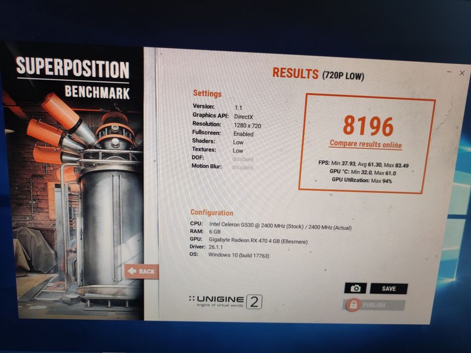 Відеокарта Gigabyte RX 470 4Gb З підствіткою Робоча