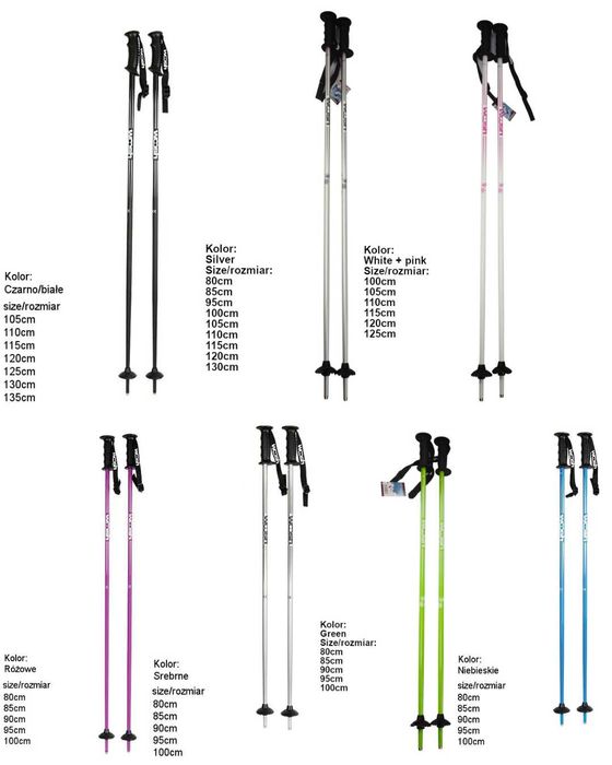 NOWE Kije narciarskie dla Kobiet i Mężczyzn Katowice Sklep Pokoju 17