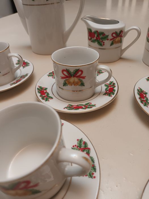 Serviço de café alusivo ao Natal