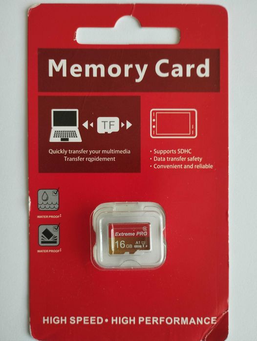 карта памяті SanDisk 16 Gb з перехідником Micro SD під флеш