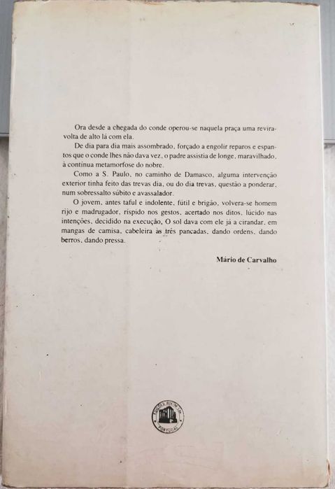 A Paixão do Conde de Fróis - Mário de Carvalho