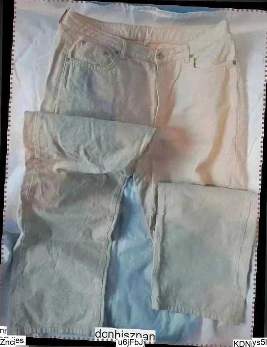 NA-KD jeansy damskie L straight leg jasne 100% bawełna denim