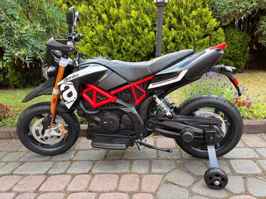 Pojazd na Akumulator Aprilia A007 motor motorek Czarny dla dzieci EVA