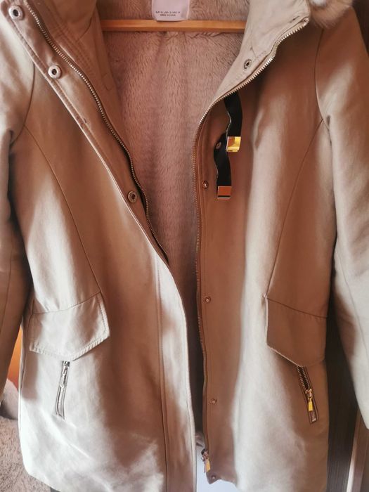 Plaszcz przejściowy Mango m camel bezowy