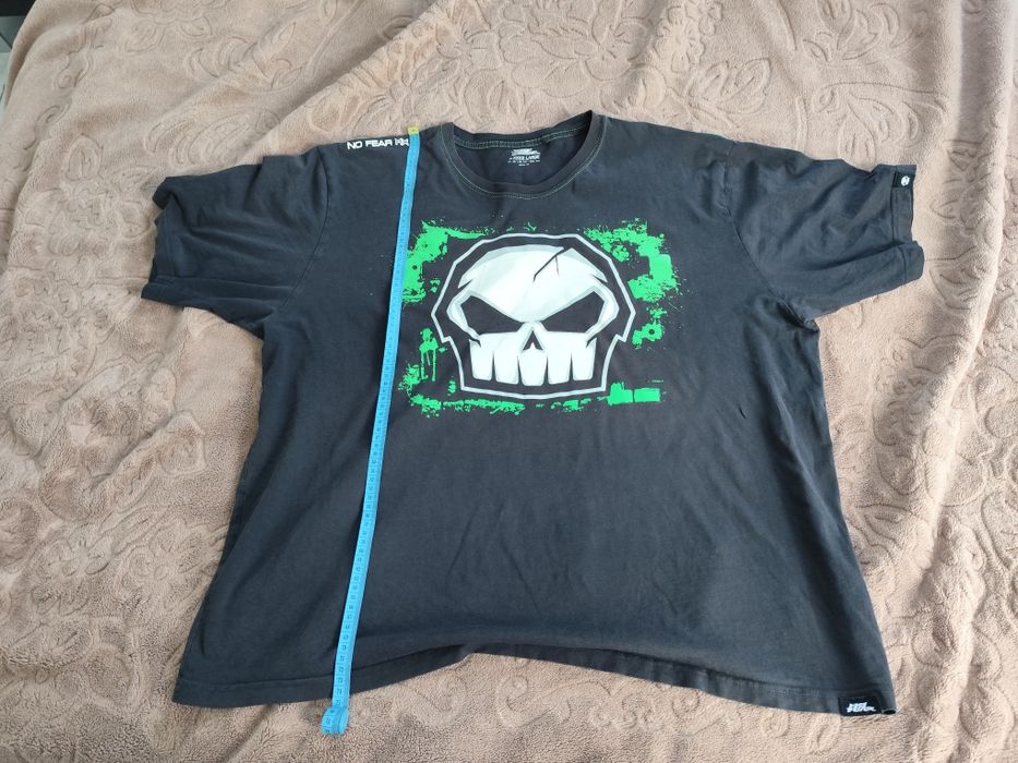 T-shirt No Fear MX 4XL z nadrukiem świecącym w nocy czarny jak nówka!