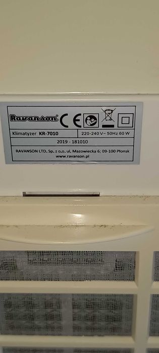 Klimator przenośny moc 60 W