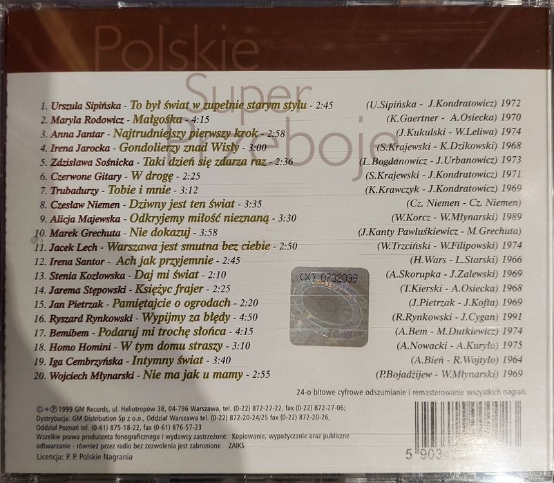 Polskie super przeboje cz 2 Platynowa Kolekcja