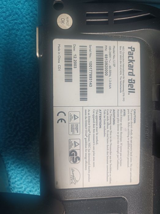 Monitor Packard Bell64354260072065122