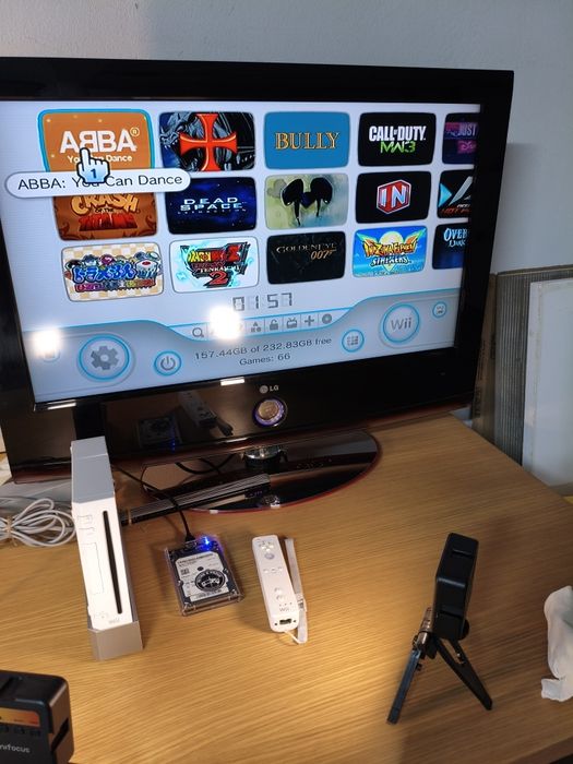 Wii clássica 250GB desbloqueada em caixa