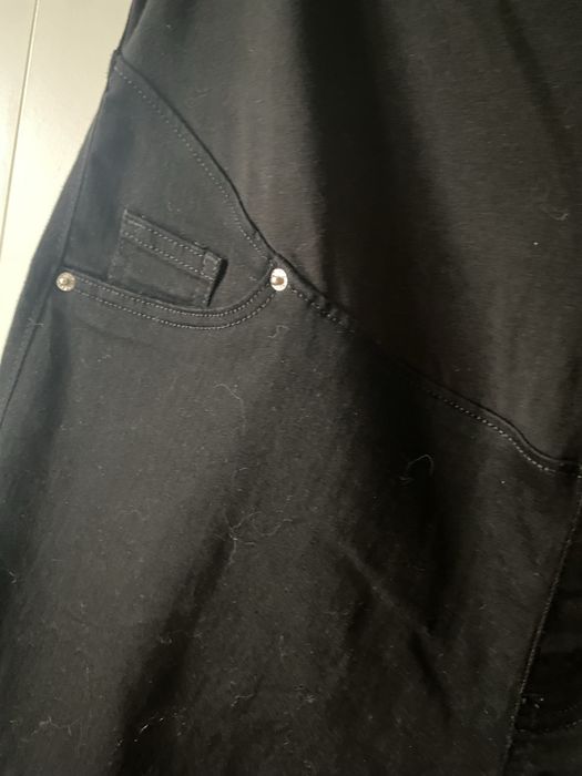 Czarne wygodne elastyczne spodnie jeansowe ciążowe xl 180 cm