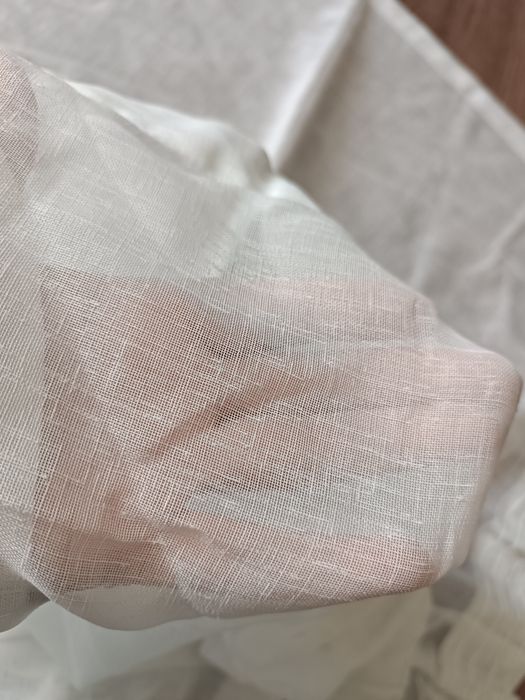 Тюль,занавески белые 4 шт с лентой и крючками высота 2.30 м