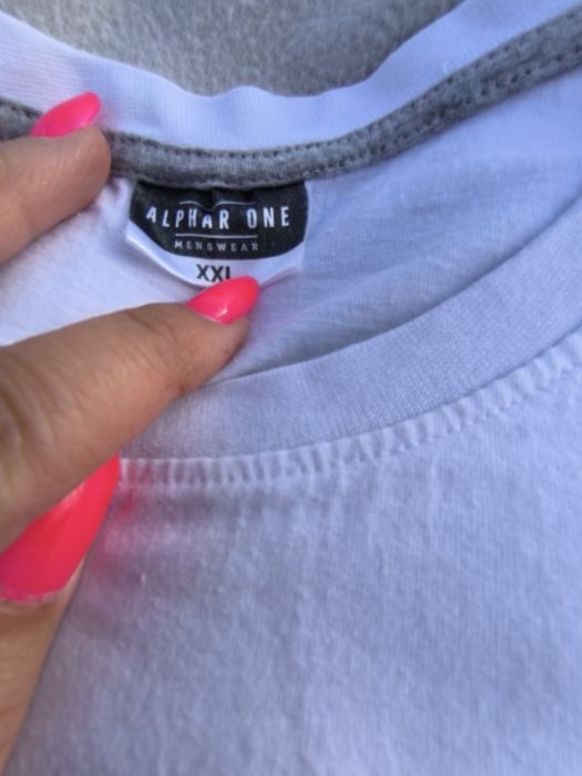 R.XXL bluzka t-shirt męski biały