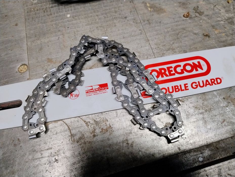 Prowadnica do piły Oregon wraz z łańcuchem