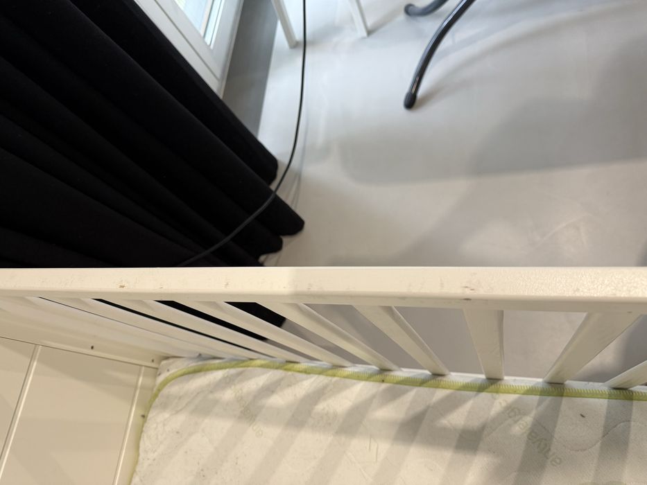 Łóżeczko 120x60 cm z komoda woodies seria smooth