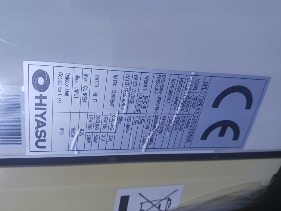 unidade de ar condicionado interior AC Hiyasu