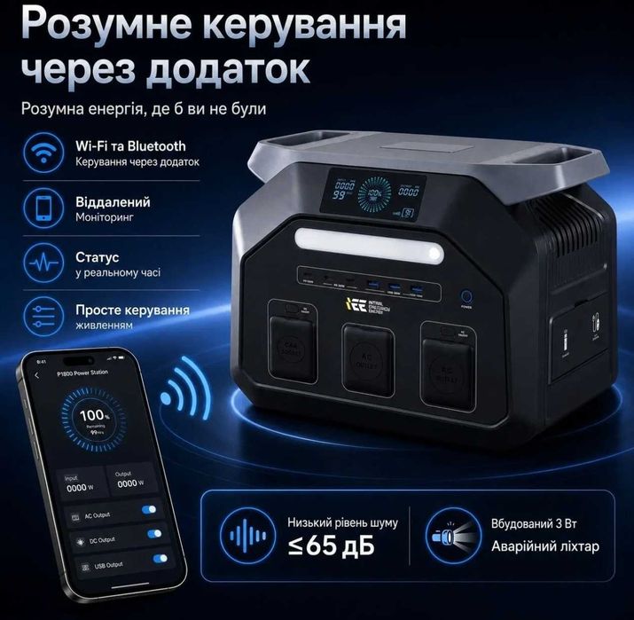 Зарядна станція IEE P1800 1800W  1024Wh LiFePO4