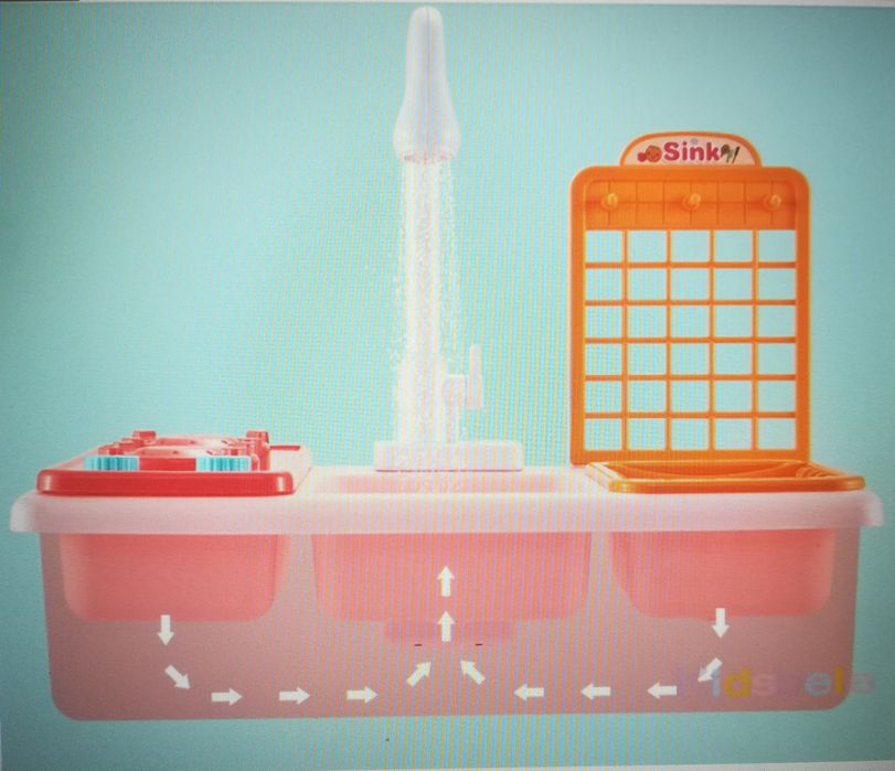 Brinquedo  - Lava-Louças com Torneira a imitar uma verdadeira