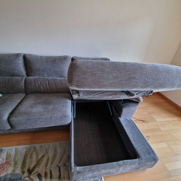sofa de canto espacoso em estado impecavel