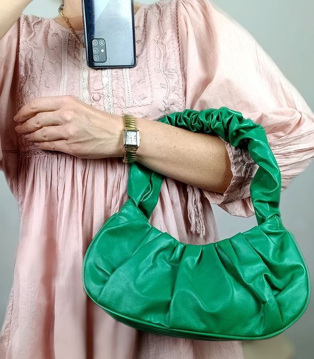 Zielona torebka damska na ramię do ręki y2k 2000s 90s baddy swag aesth