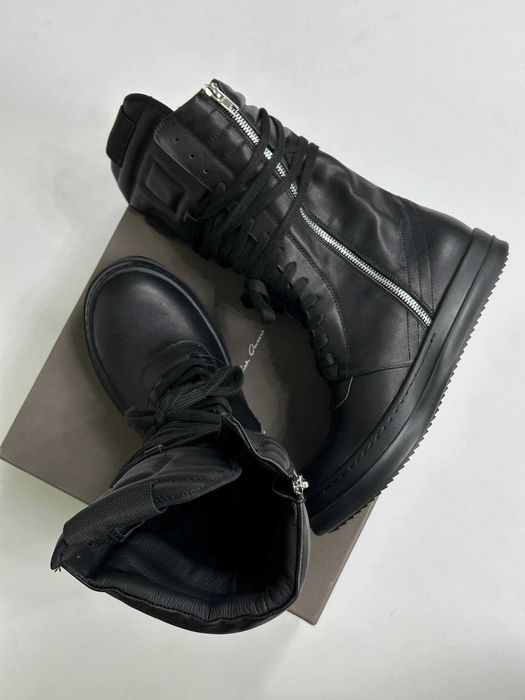 Rick Owens CargoBasket кеди кеды ботинки geobasket чорні черные 43 44