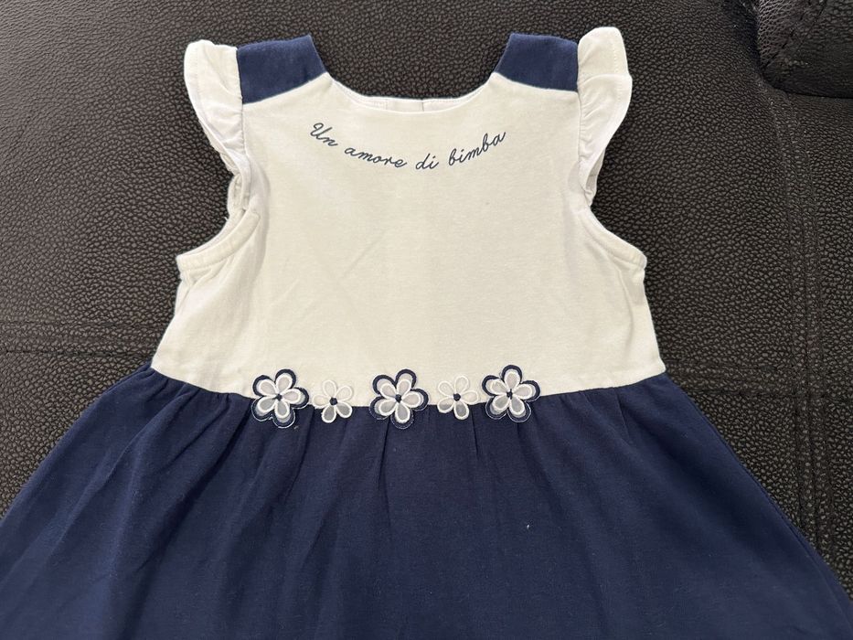 Vestido Azul/Branco Chicco (18M)