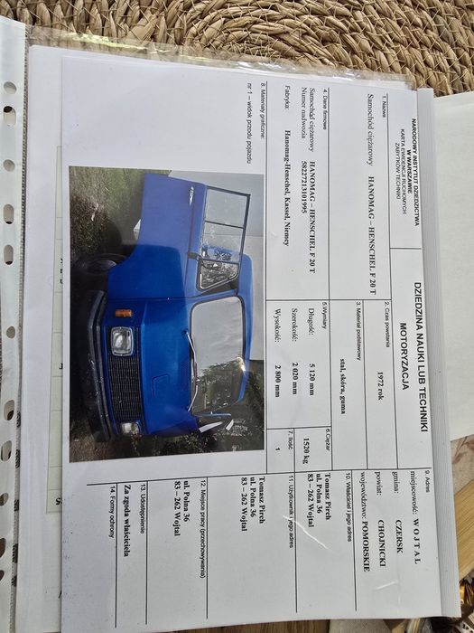 Samochód zabytkowy Hanomag henschel