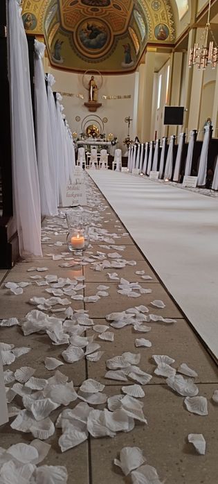 Biały dywan, dekoracje ślubne dekoracje weselne