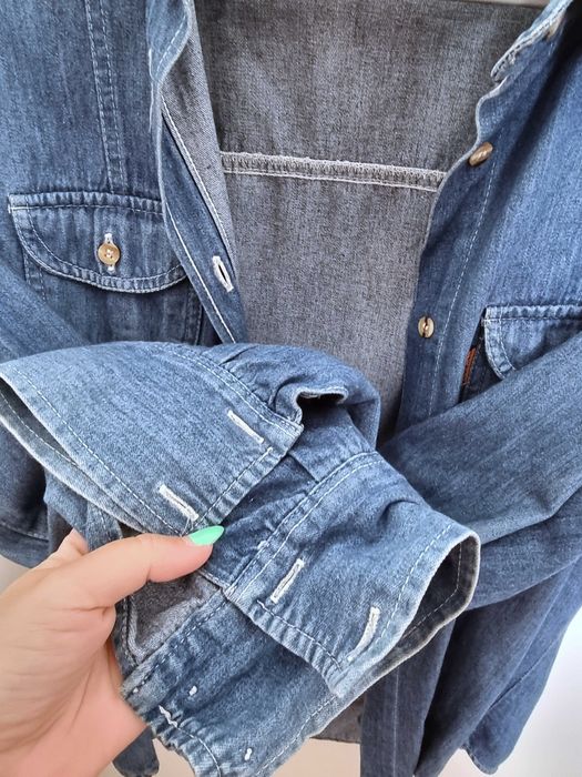 Camisa estilo ganga 100% algodão, tamanho 40