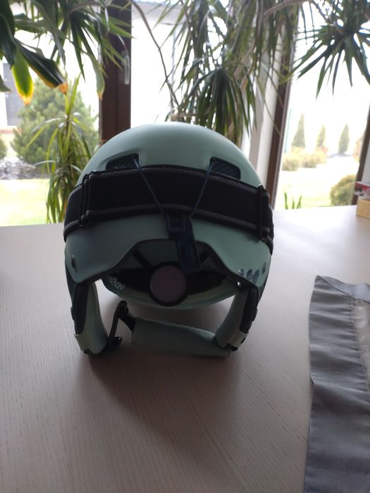 Kask Wed'ze miętowy  plus rękawiczki Gogle i