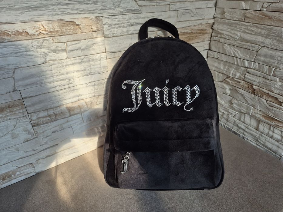 Plecak Damski Juicy Couture Welurowy Czarny